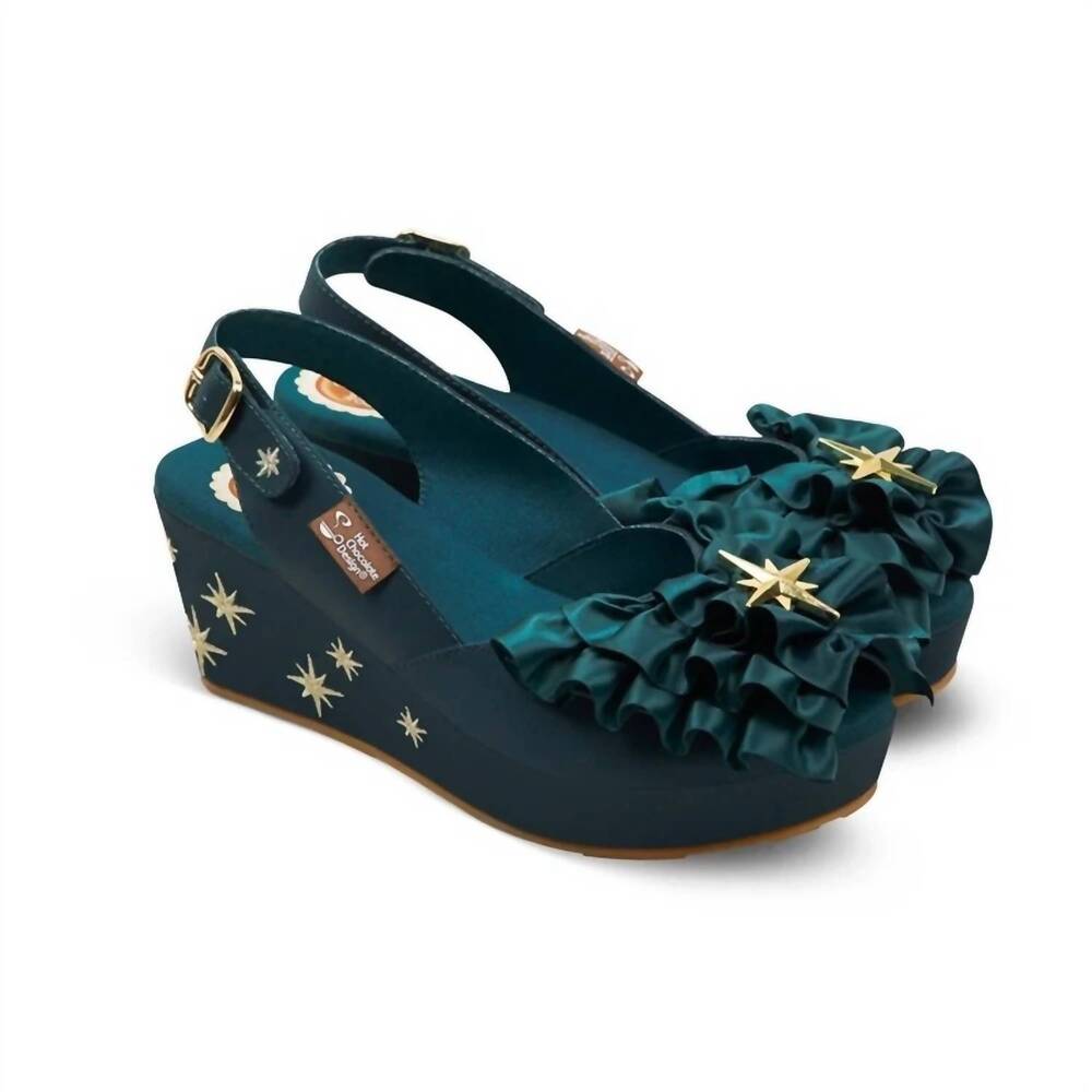 NEW HOT CHOCOLATE DESIGN women's chocolaticas emeraldine sandal in blue
